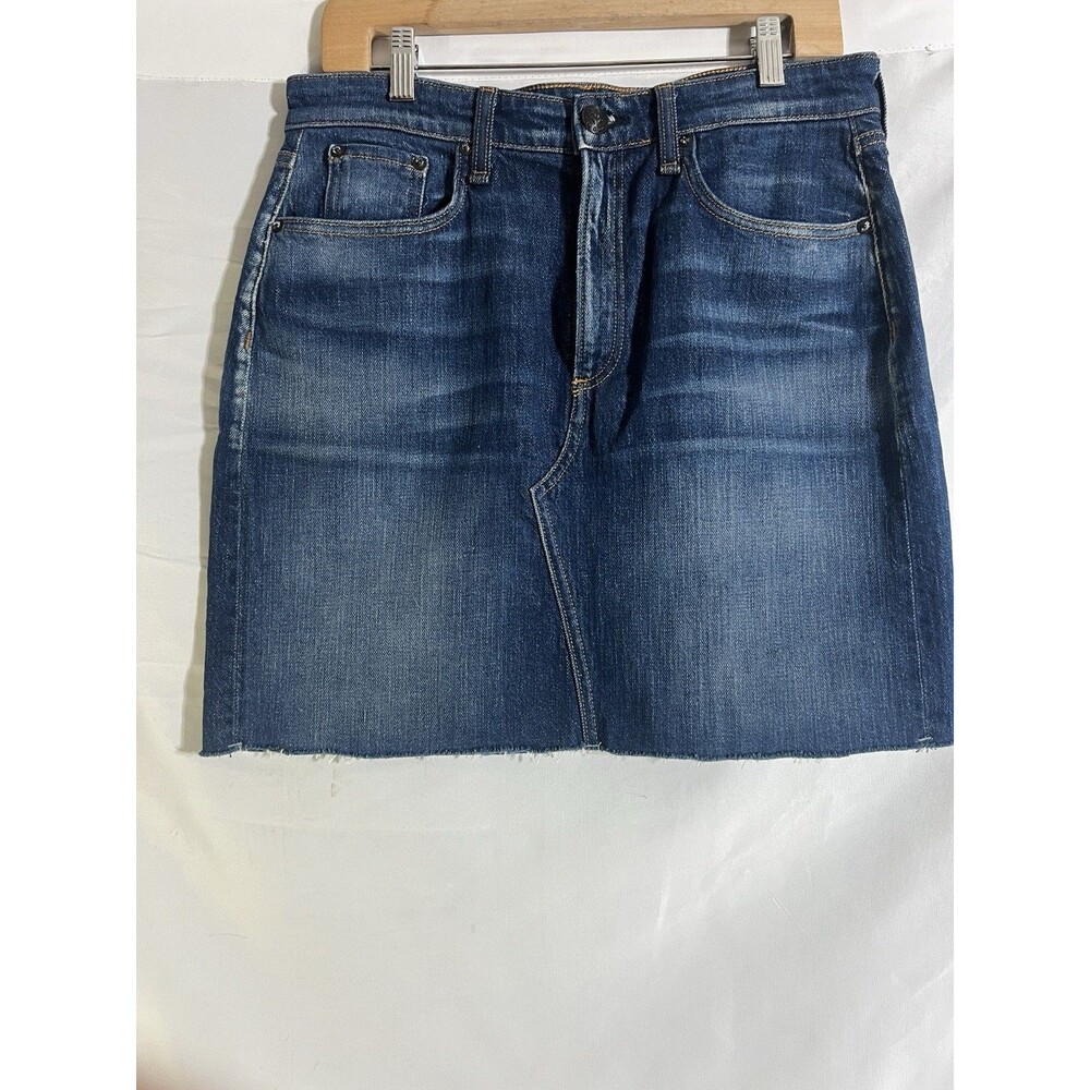 Rag & Bone New York Hayden Women's 29 Blue Denim Raw Hem Medium Wash NWT